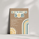 Search for hippie baby shower invitations Here comes the son