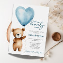 Search for bear balloon invitations Boy teddy bear shower
