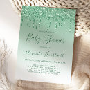 Search for glam baby shower invitations Green