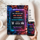 Search for gamer party invitations Neon