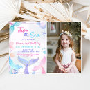 Recherche de deux la mer anniversaire invitations Notre petite sirène