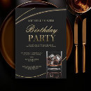 Search for dinner 50th birthday invitations Black and gold