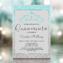 Search for aqua blue quinceanera invitations Girly