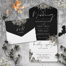 Search for unique halloween wedding invitations Black and white
