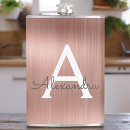 Search for rose gold flasks Monogrammed