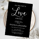 Search for chic rehearsal dinner invitations Black and white