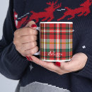 Search for red and green mugs Script typography