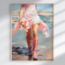 Search for cowgirl posters Watercolor