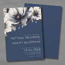 Search for navy blue floral wedding invitations Spring summer fall