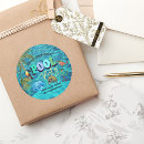 Search for pool party thank you stickers Tropical