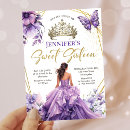 Recherche de lilac 16ans anniversaire invitations Papillon