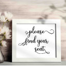 Search for please find your seat signs Reception