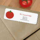 Search for tomato return address labels Red