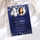 Recherche de bleu et argent invitations Élégant