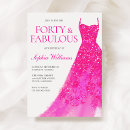 Search for hot pink glitter invitations Party