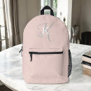 Search for monogram backpacks Script typography