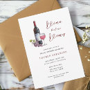 Search for vino before vows invitations Watercolor