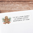 Search for gingerbread man return address labels Cookie