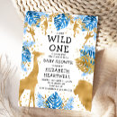 Search for gold baby boy shower invitations Wild one