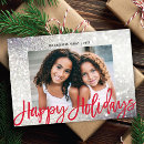 Search for silver glitter christmas cards Red