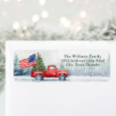 Search for mail truck return address labels Vintage red truck