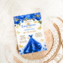 Recherche de royal blue quinceanera invitations Parties scintillant or