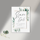Search for botanical save the dates Eucalyptus