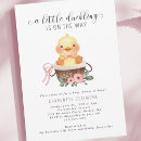 Search for a little duckling is on the way baby shower invitations Whimsical