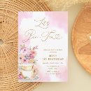 Search for tea 1st birthday invitations Pink