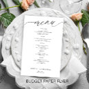 Recherche de noir et blanc mariage menus Élégant