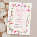 Search for feminine birthday invitations Pink