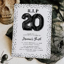 Search for funeral birthday invitations Black and white