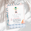 Search for nautical 1st birthday invitations Navy blue