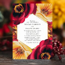 Search for geometric floral wedding invitations Red