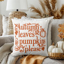 Search for autumn leaves pillows Pumpkin