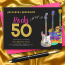 Search for rocking 50th birthday invitations Modern