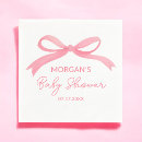 Search for bow napkins Pink bow baby shower
