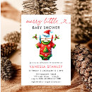 Search for santa baby shower invitations Merry little
