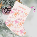 Search for palm tree christmas stockings Pink