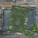 Search for rustic wedding programs Green and white