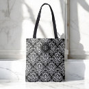 Search for damask monogram bags Black and white