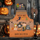 Search for witch on broom aprons Black cat