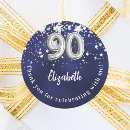 Search for stars print stickers Navy blue