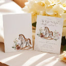 Search for rocking horse baby shower invitations Floral