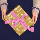 Recherche de or et blanc papier cadeau Monogrammé
