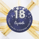 Search for 18th birthday thank you stickers Navy blue