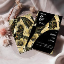Search for modern flower wedding invitations Black and white