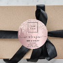 Search for hair salon logo stickers Rose gold