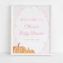 Search for pumpkin baby shower posters Pink