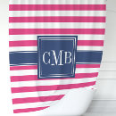 Search for pink and navy shower curtains Modern
